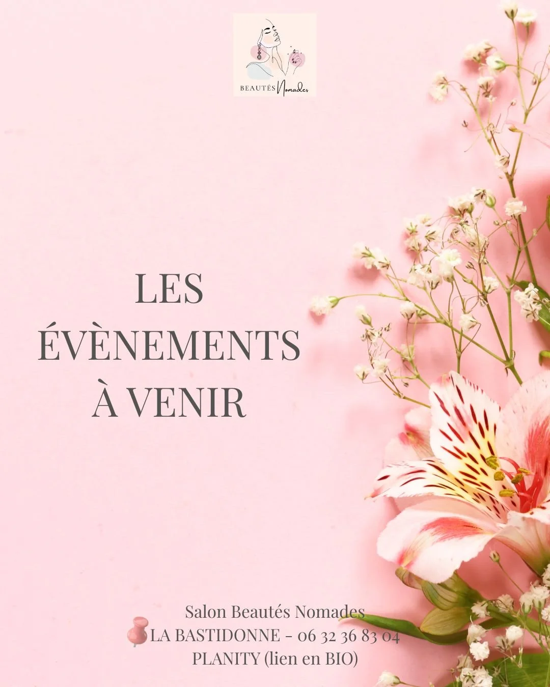 ✨🌸 Les beaux jours arrivent et les rendez-vous festifs aussi ! 🌸✨

Retrouvez-moi sur mes prochains &eacute;v&eacute;nements :

🎨 Samedi 23 mai : les Sons du Lub' &agrave; Beaumont-de-Pertuis en tant que maquilleuse &amp; tattoos &eacute;ph&eacute;