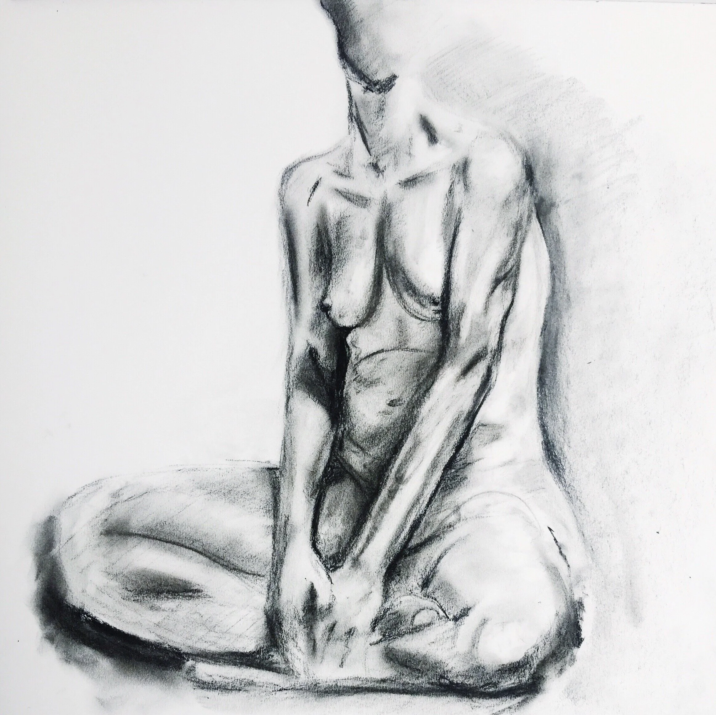 Charcoal life drawing