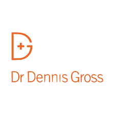 Logo for Dr. Dennis Gross featuring a stylized 'D' and plus sign