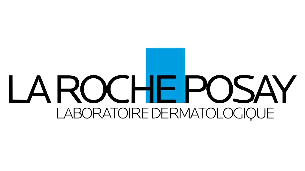 Logo of La Roche-Posay, a dermatological laboratory, featuring a blue square with the letter 'H' in it, and the text 'LA ROCHE-POSAY LABORATOIRE DERMATOLOGIQUE'.