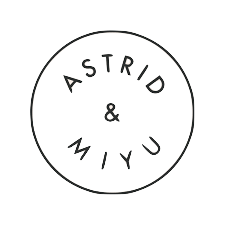 A circular logo with the words 'ASTRID & MIVU' arranged around the circle