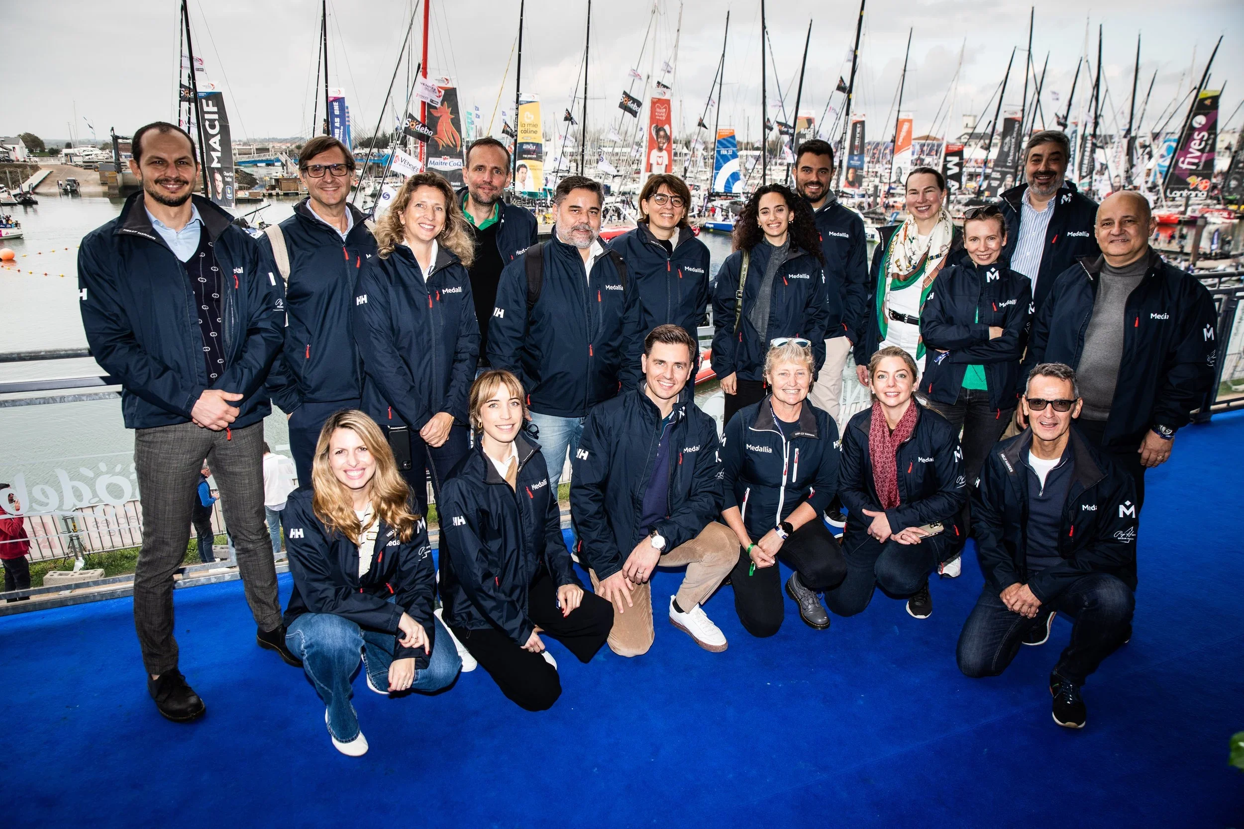 Pip Hare Ocean Racing Team at start of Vendee Globe 2024