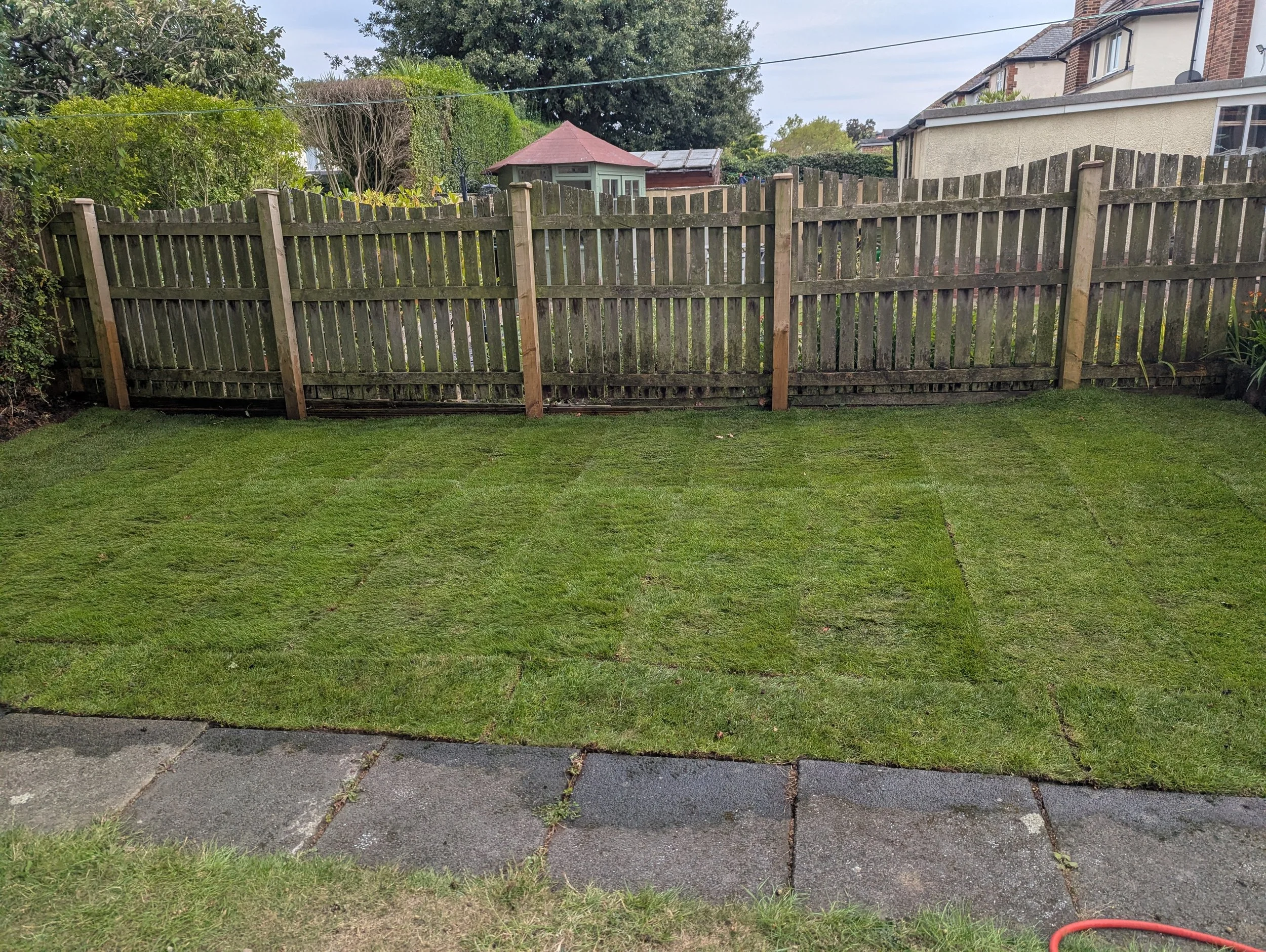 Professional turfing by Toby's gardens in Harrogate
