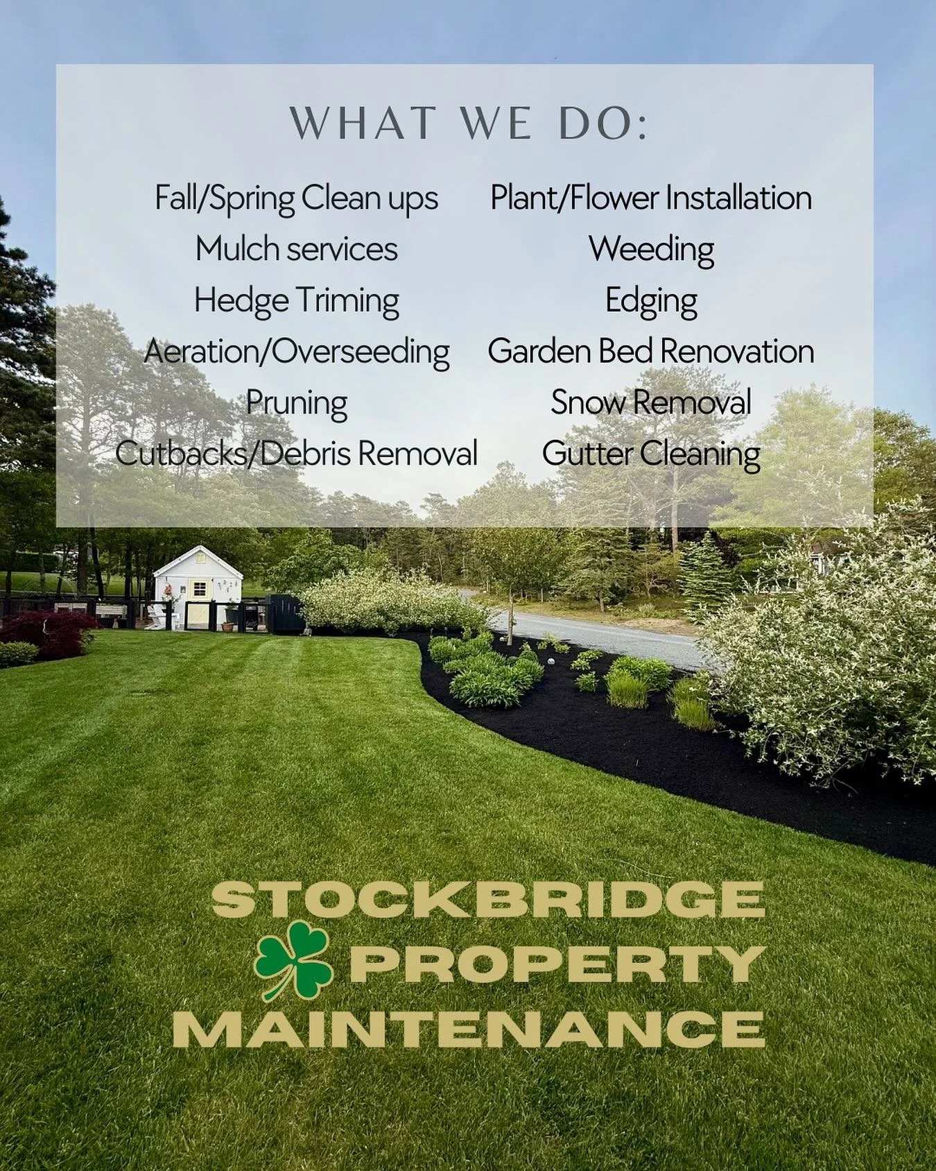 Leaf season is right around the corner, let Stockbridge Property Maintenance take care of all your landscaping needs! ☘️ 🍂 call or text 5082801464 to schedule now!