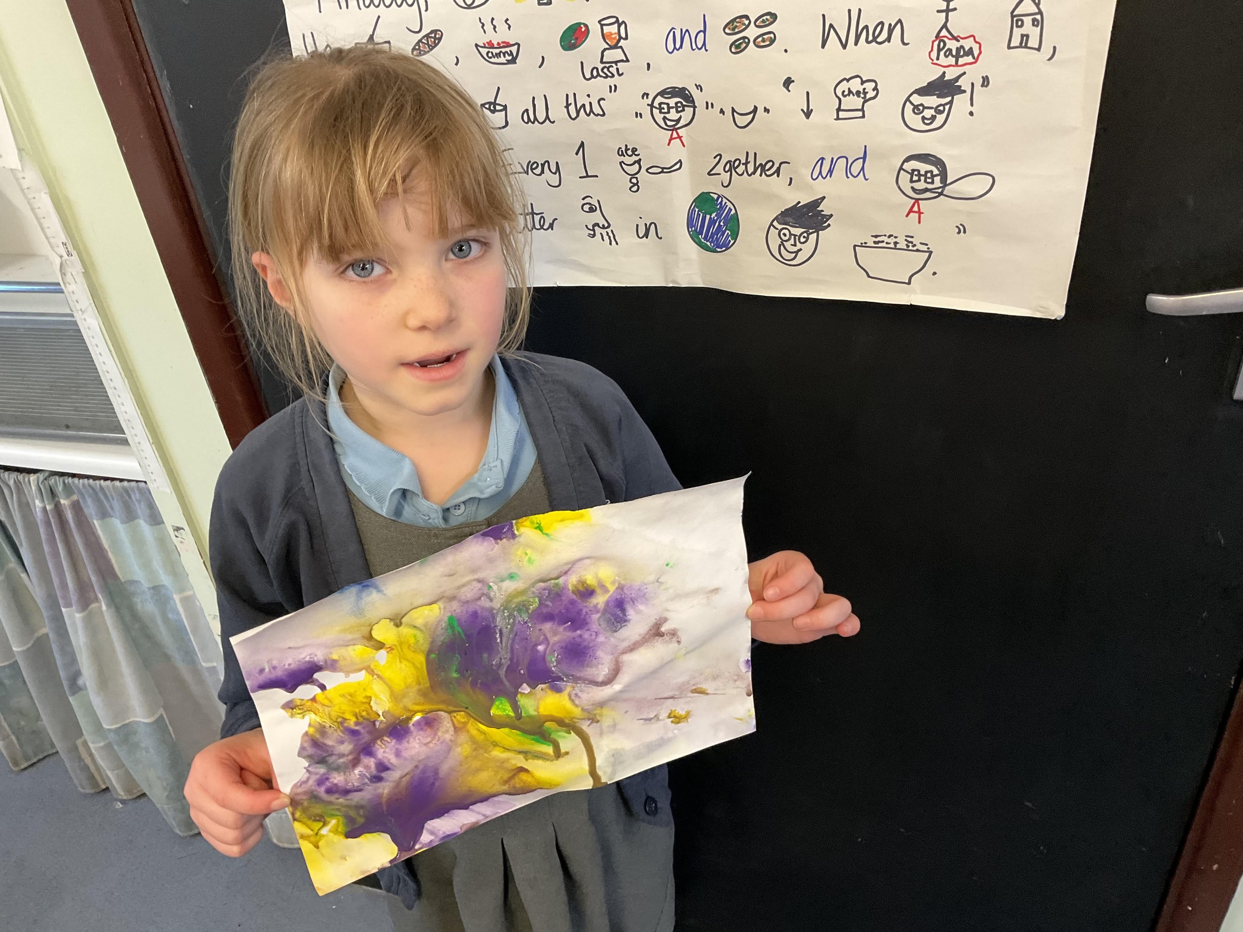 Art this term - here they are busy exploring tone and texture and mixture primary and secondary colours!