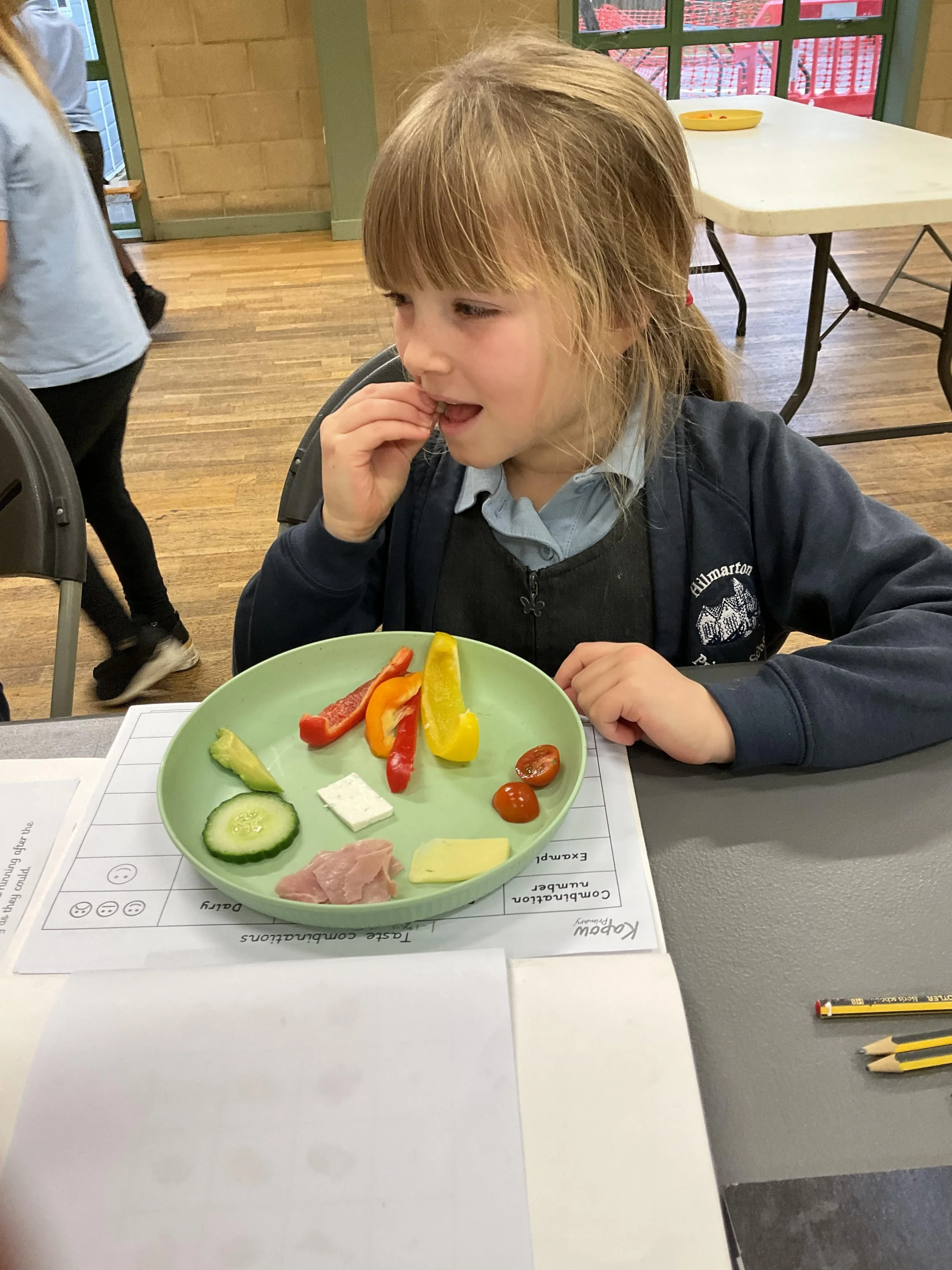 DT this term - combining flavours in the design stage of their wrap making.