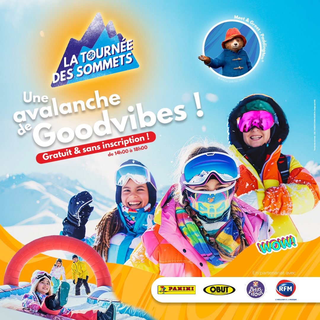🎉❄️ LA TOURN&Eacute;E DES SOMMETS ARRIVE ! ❄️🎉
Cet hiver, on part &agrave; la rencontre des familles avec la Tourn&eacute;e des Sommets, en partenariat avec @radiorfm 🎶
Au programme ⤵️
🛷 Des jeux pour petits et grands
❄️ Des descentes endiabl&eac