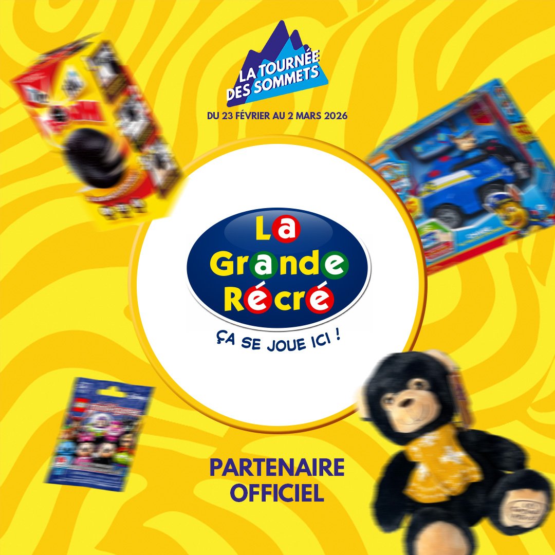 🎉 Prochain partenaire de la Tourn&eacute;e des Sommets : La Grande R&eacute;cr&eacute; !

🎮 Des milliers de cadeaux &agrave; gagner vous attendent !
Venez tenter votre chance &agrave; la borne de jeux et repartez avec une avalanche de surprises 🎁✨