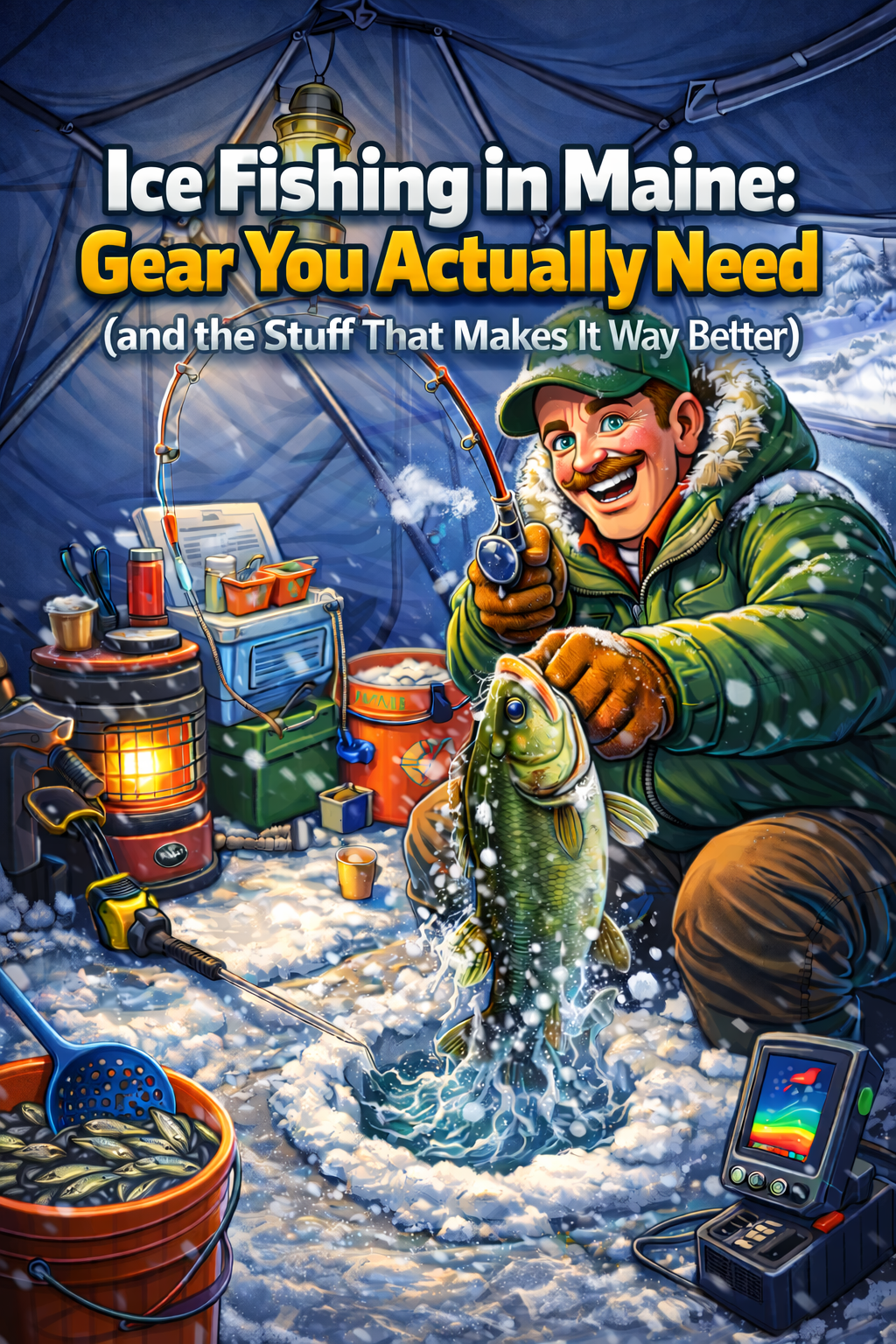 Ice Fishing in Maine: Gear You Actually Need (and the Stuff That Makes It Way Better)