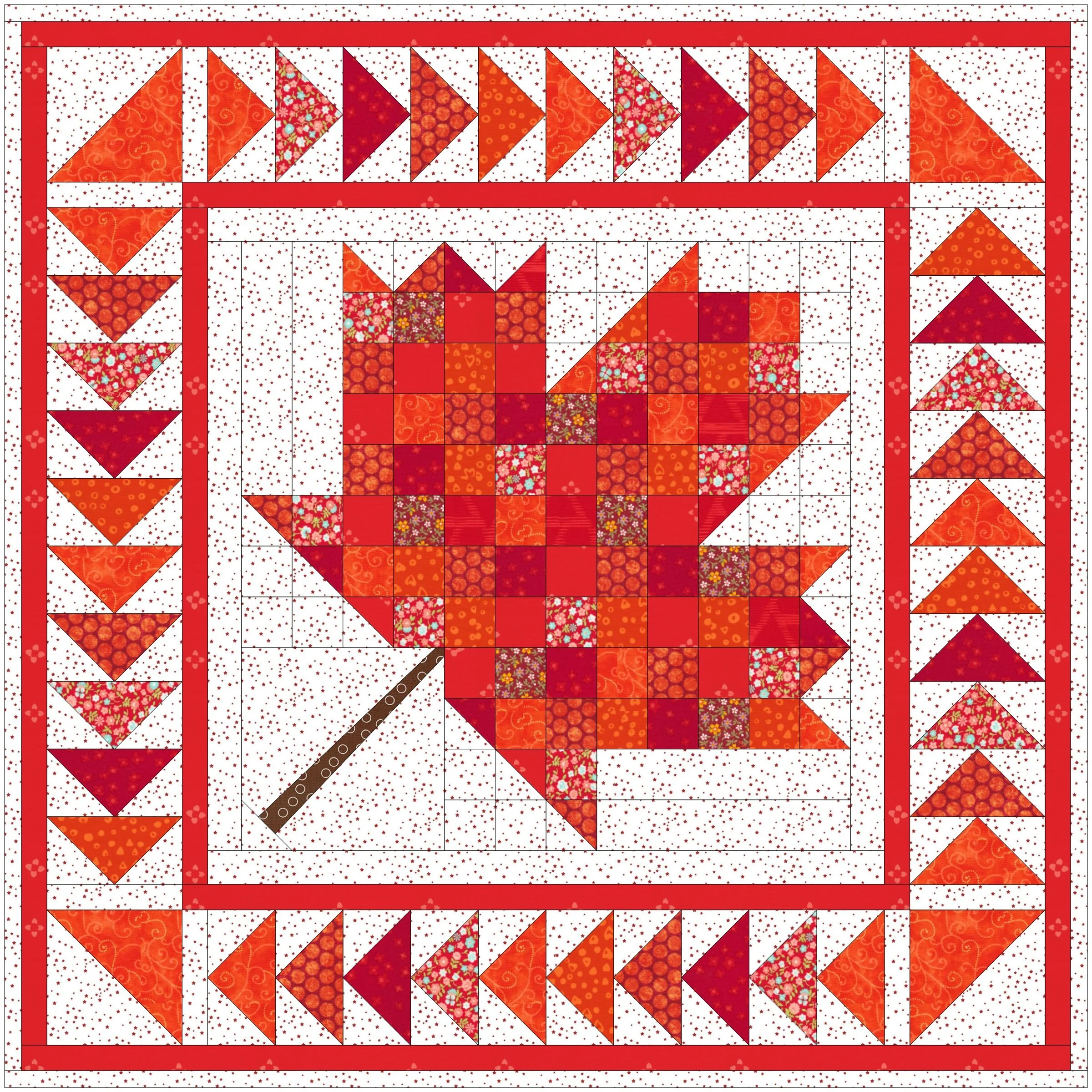 Maple Leaf Table Topper and Runner
