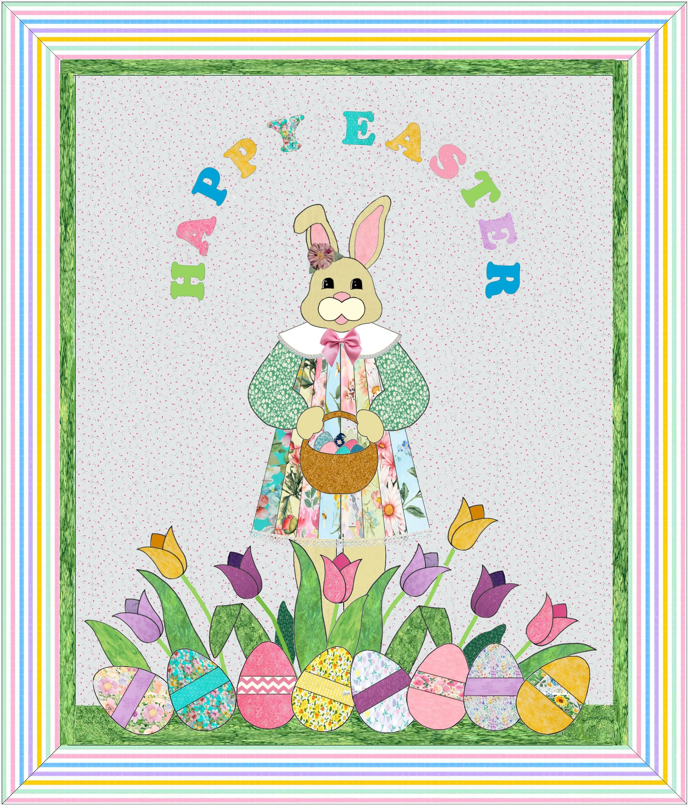 Scrappy Happy Easter Wall Quilt