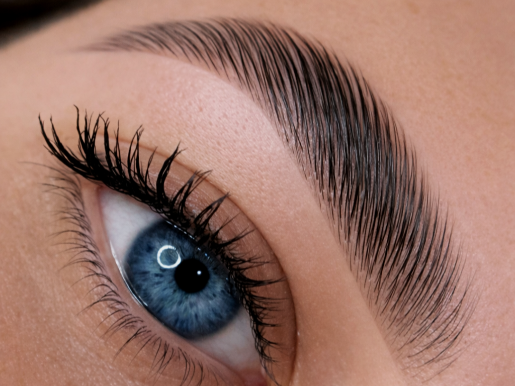 Natural lifted brows after brow lamination treatment at Sanct Noir Studio Leeds