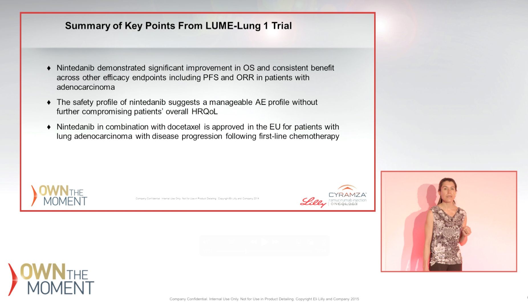 Screen grab from a medical conference presentation, Las Vegas, USA