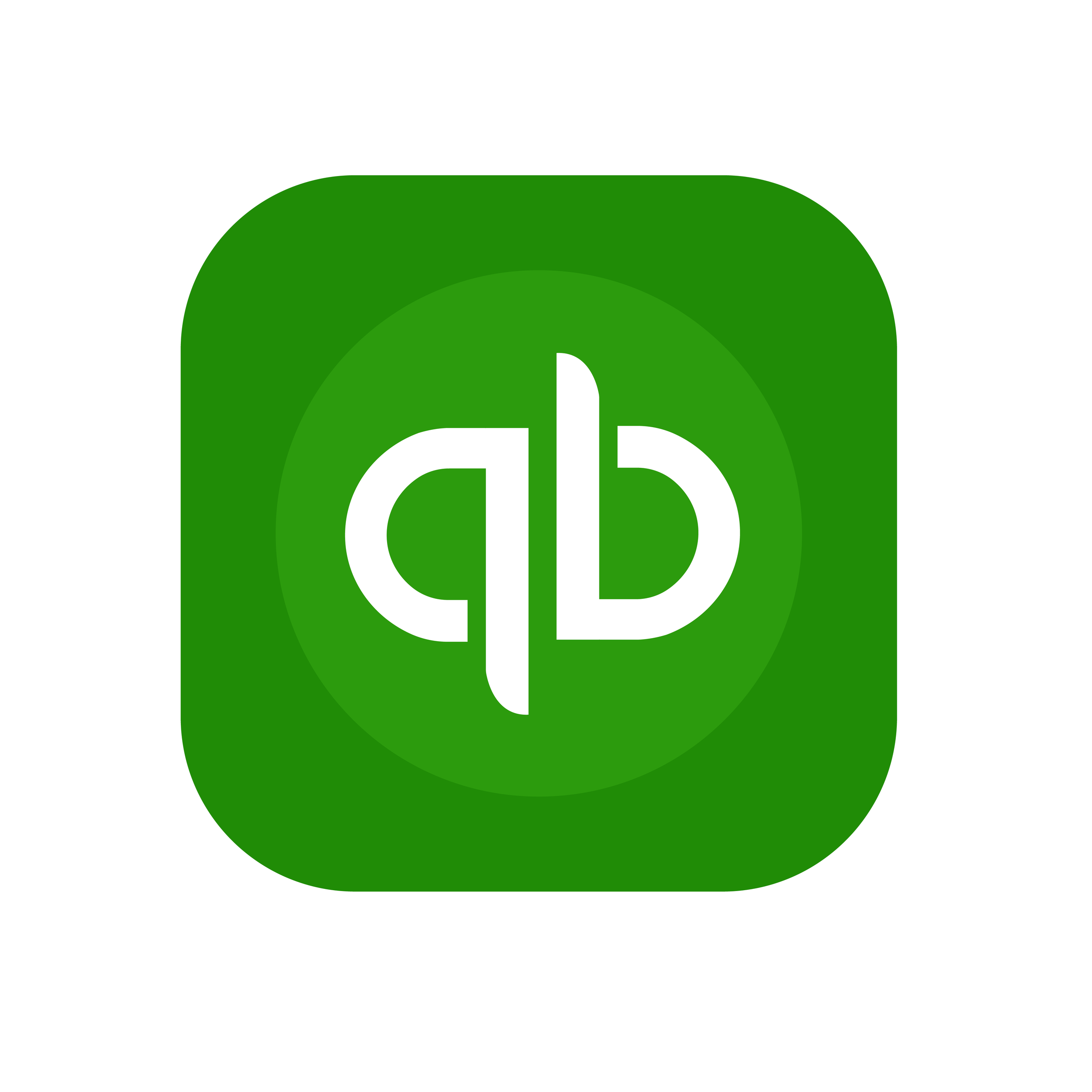 QuickBooks logo displayed on white background, an accounting and bookkeeping software commonly used by contractors, electricians, plumbers, and trade businesses