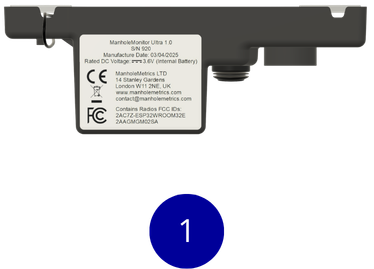 Graphic of ManholeMetrics sensor close up.