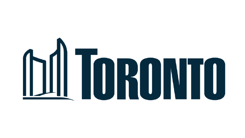 Logo of Toronto featuring stylized skyscrapers and the word 'TORONTO' in bold letters.