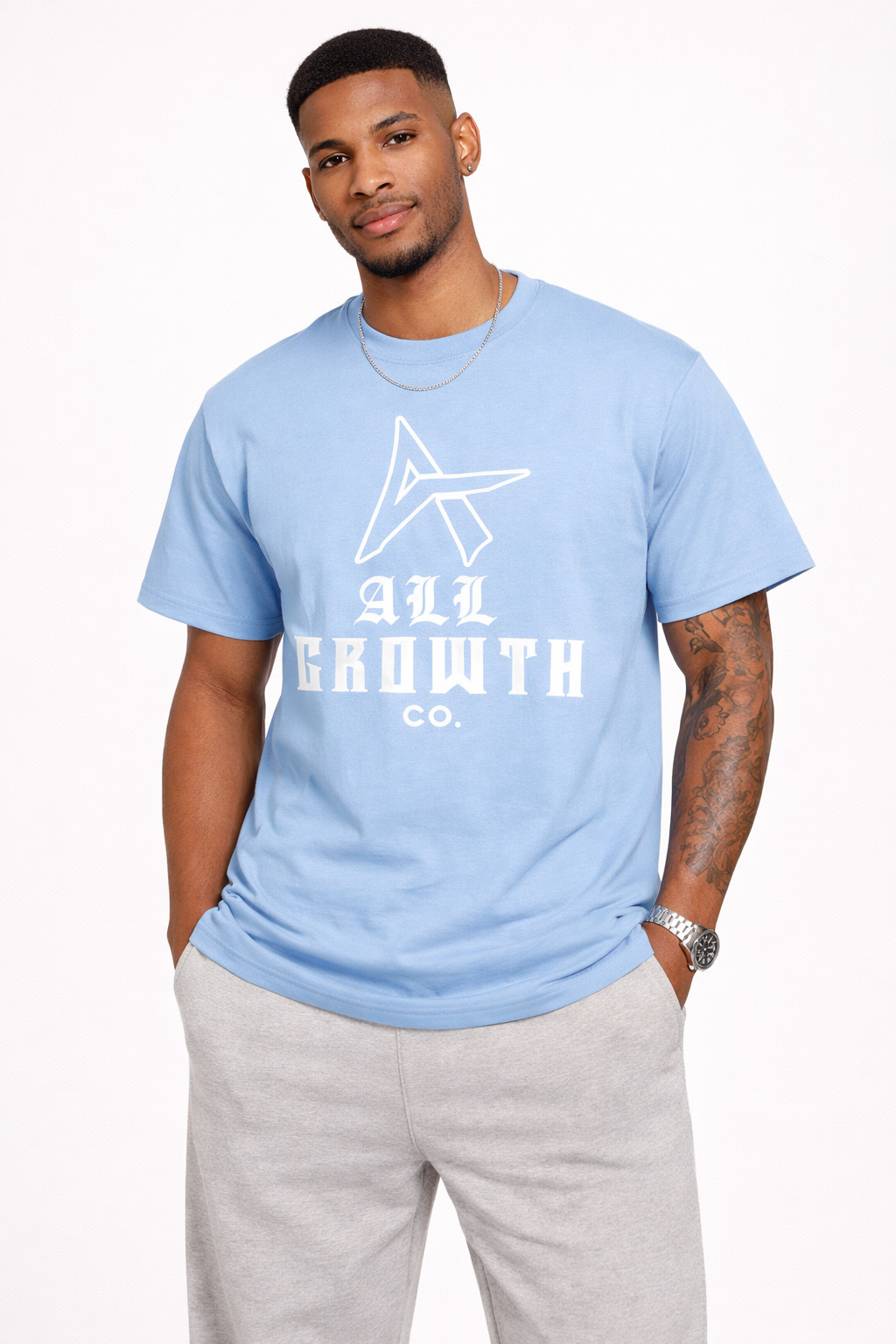 Resurrection Growth Tee- Sky Blue