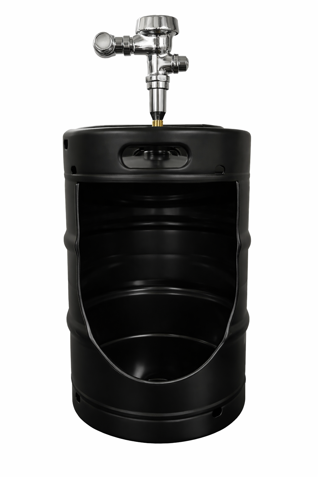 Beer Keg Urinal – Powder Coated Stainless Steel Half Keg Urinal
