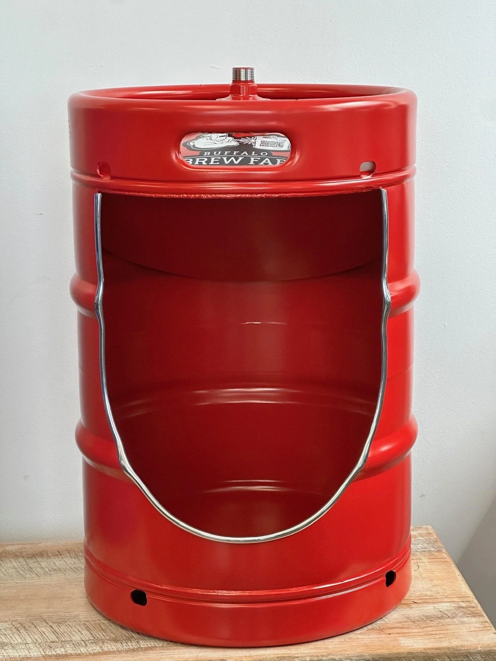 Beer Keg Urinal – Powder Coated Stainless Steel Half Keg Urinal