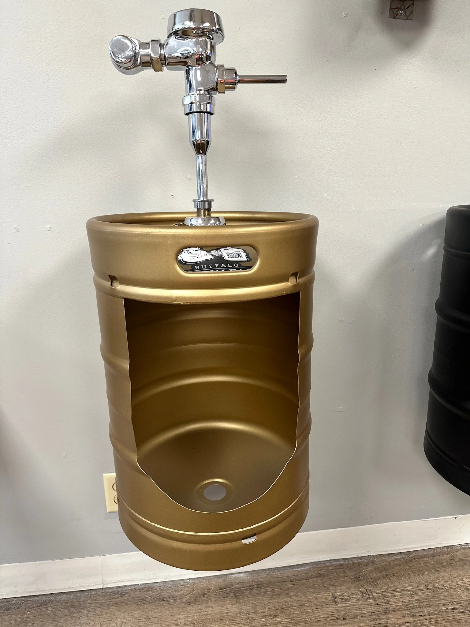 Beer Keg Urinal – Powder Coated Stainless Steel Half Keg Urinal