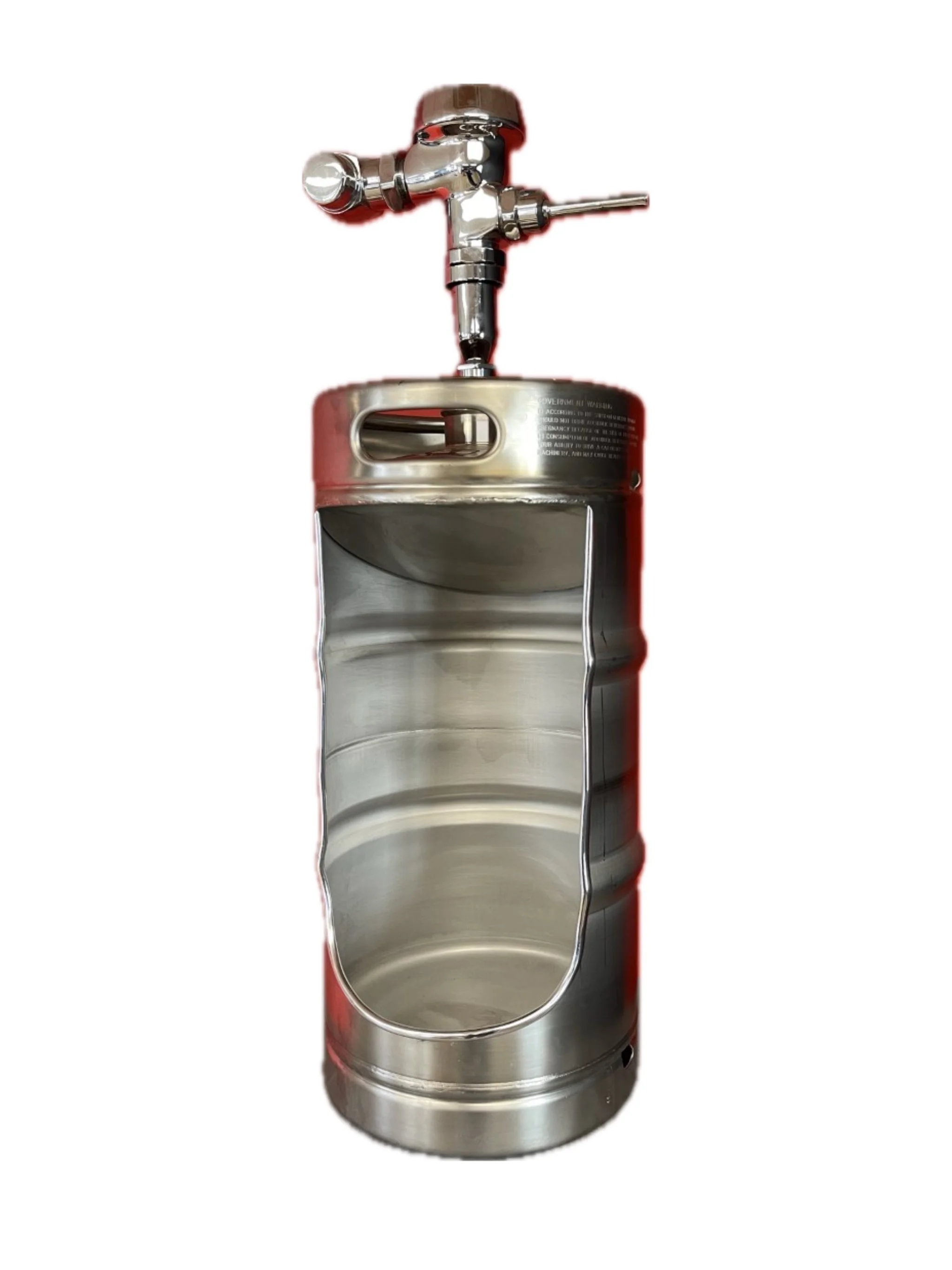 1/4 Keg Urinal - Custom Beer Keg Bathroom Fixture | Man Cave, Bar, Brewery, Garage Bathroom Decor