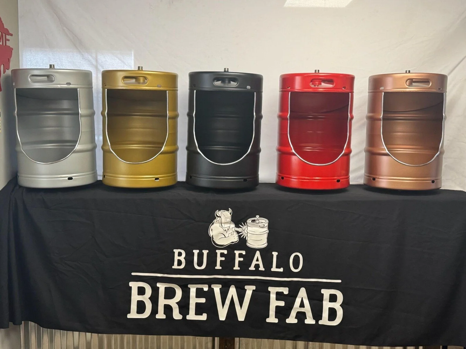 Custom powder coated beer keg urinal color options