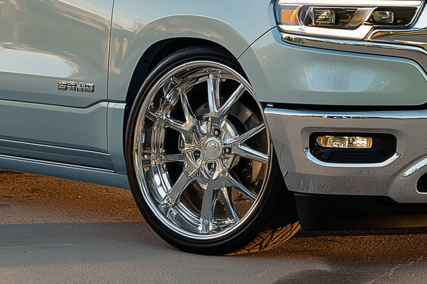 Lowered 2023 RAM 1500 with factory air suspension