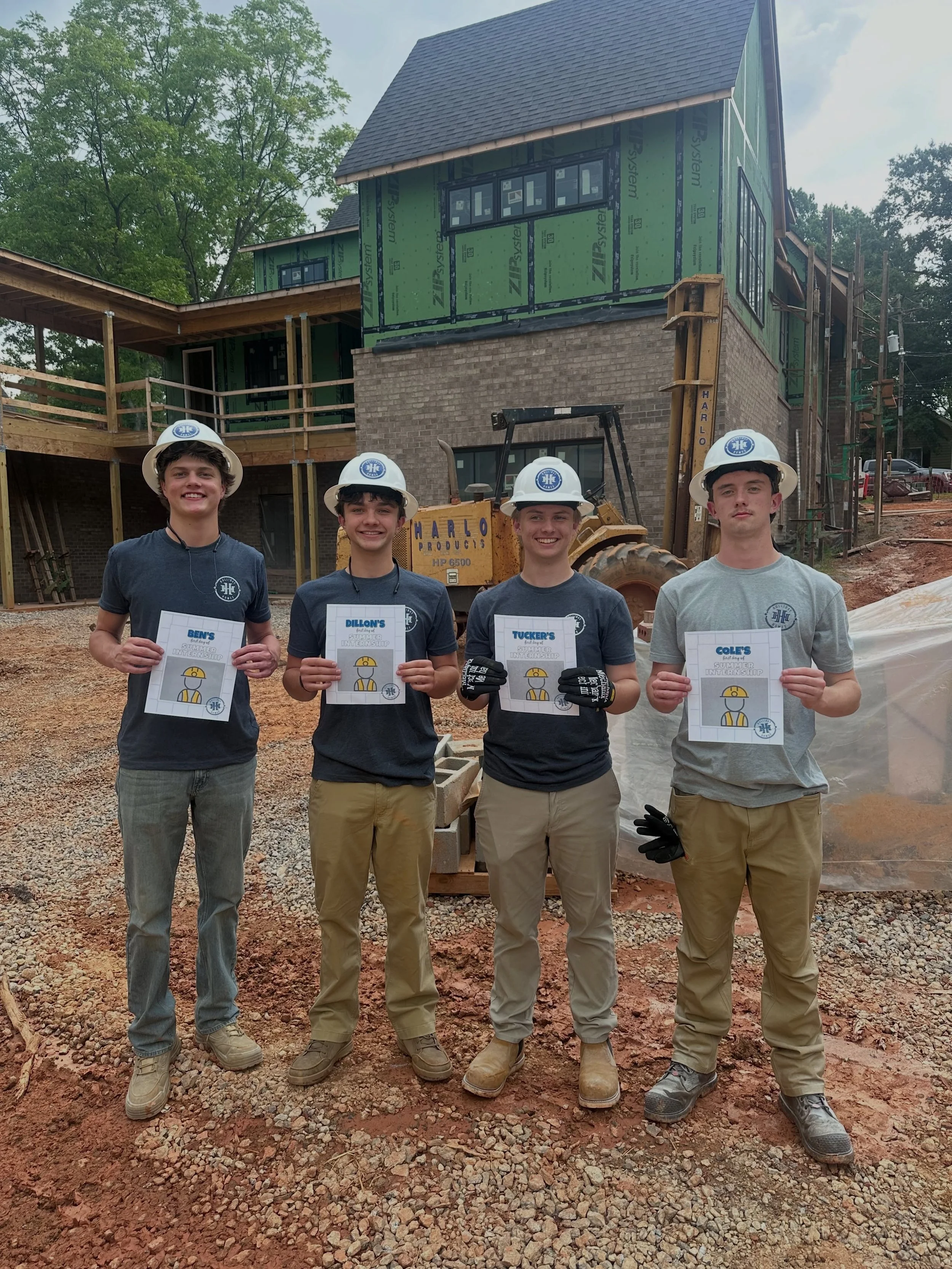 School&rsquo;s out for summer&hellip;so these interns traded backpacks for hard hats and pencils for power tools. Give them a honk 🚗 if you see them on the job sites this summer. ☀️

#summerinterns #schoolsoutforsummer #constructioninternship