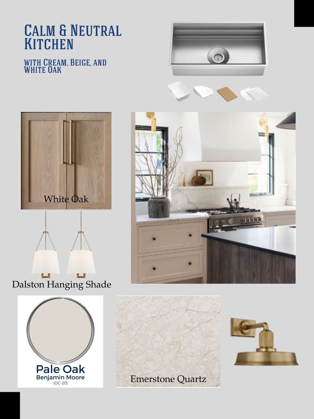 A neutral palette, elevated.

Creamy whites, warm beige, and natural tones come together in this timeless custom kitchen. From the initial mood board to the final details, every element was selected to create a space that feels refined, warm, and eff