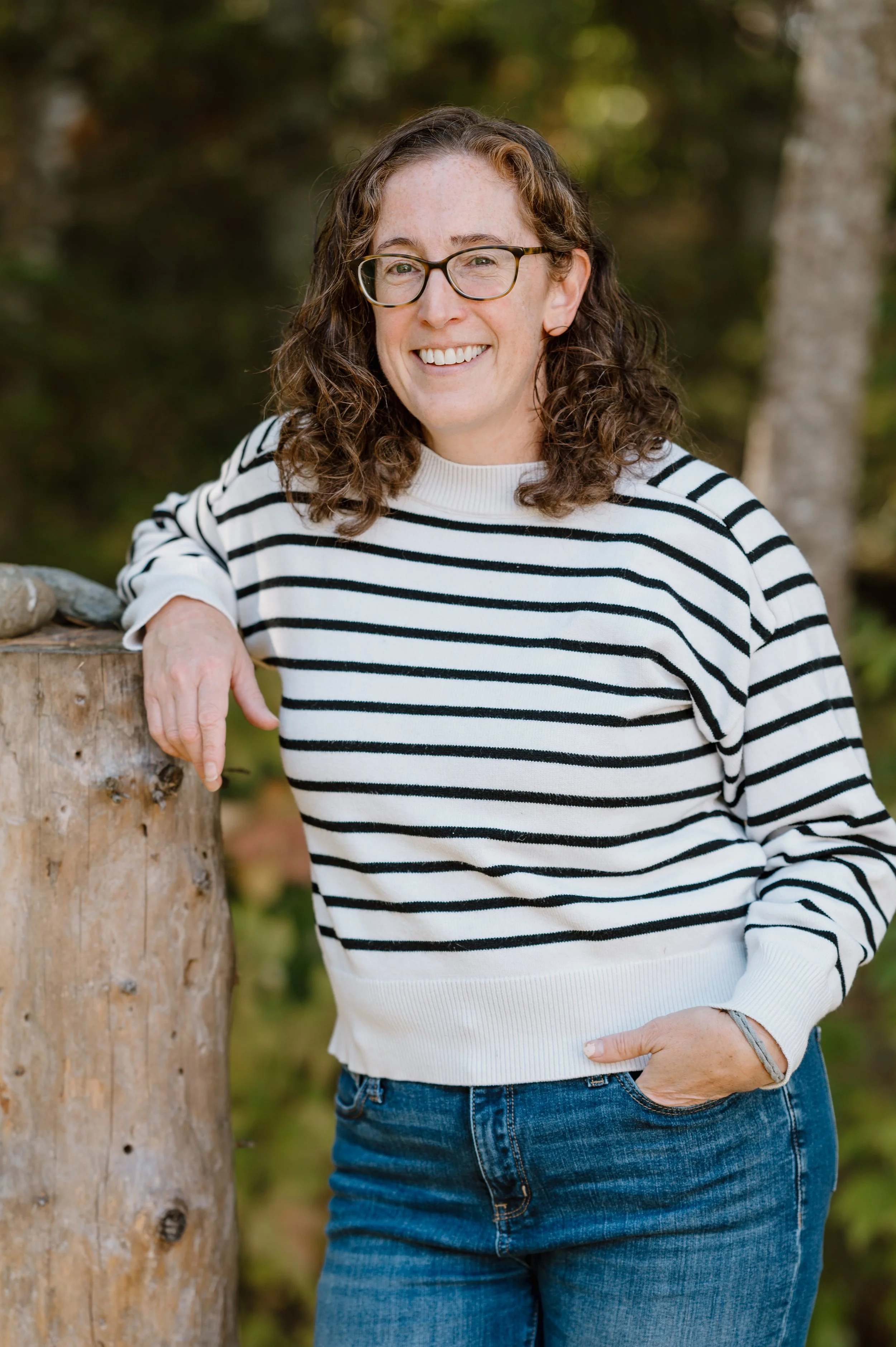 Melissa Jerome smiling outdoors at The Lilliputian School in North Conway, New Hampshire