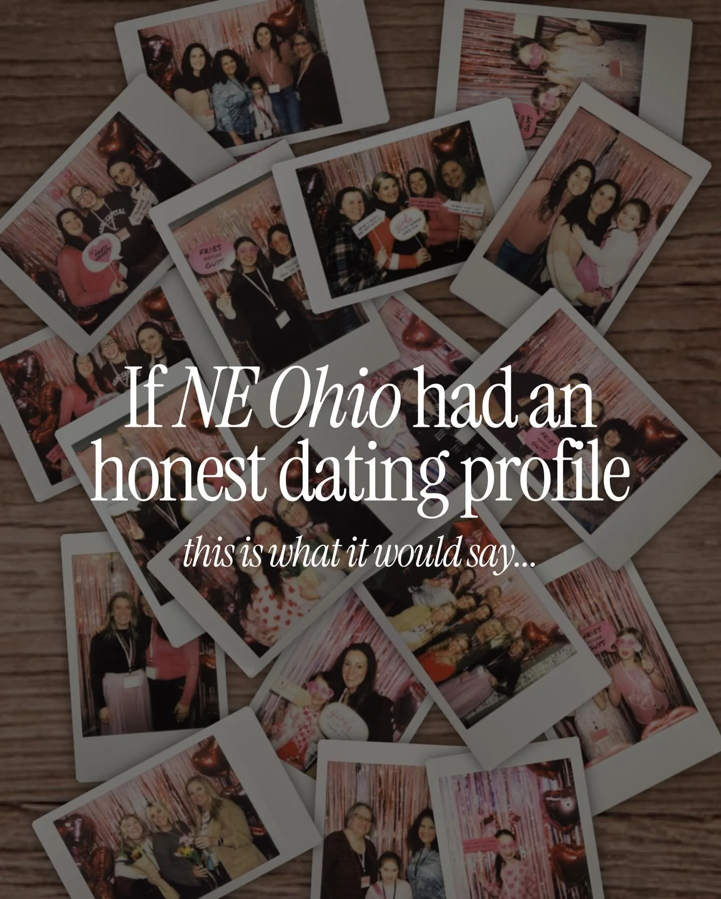 If Northeast Ohio had an honest dating profile 👉

Locals &mdash; what are we adding? I know you&rsquo;ve got thoughts.

Tag the friend who has absolutely dated this city 🤭

If we haven&rsquo;t met yet, I&rsquo;m Jess 💖 your Northeast Ohio real est
