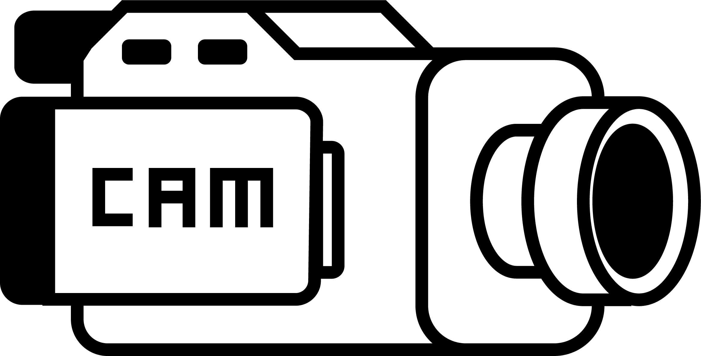 Icône d'un appareil photo numérique stylisé