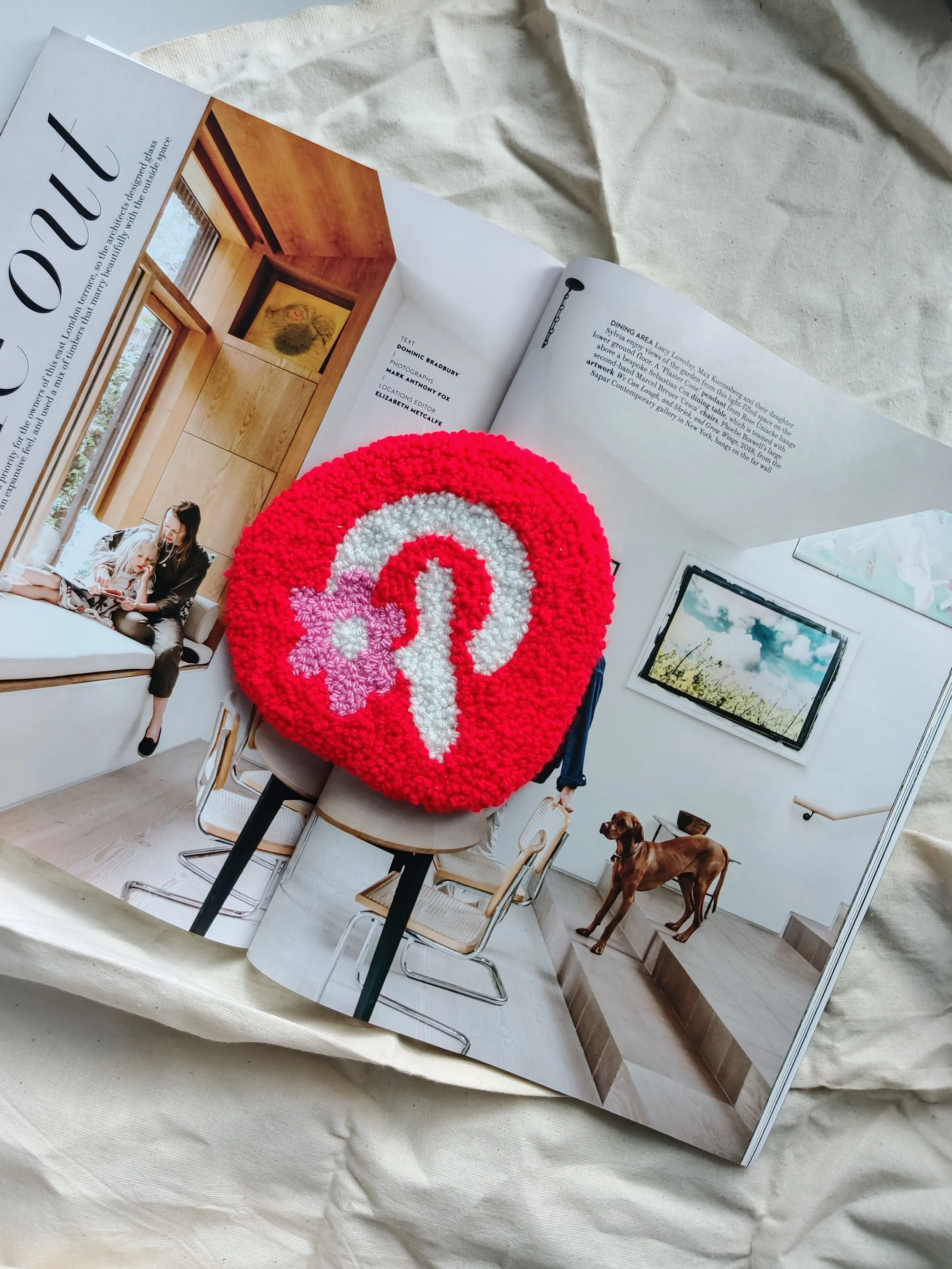 Pinterest Logo Punch Needle