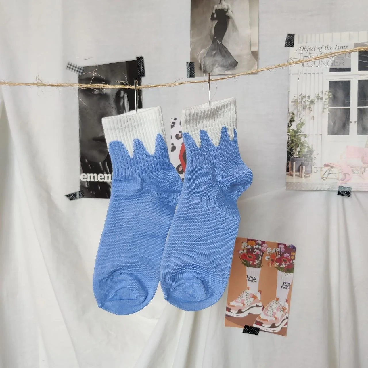 Drip Style Blue Socks