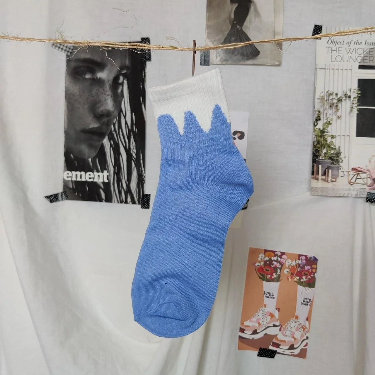 Drip Style Blue Socks. LALAEDITOR