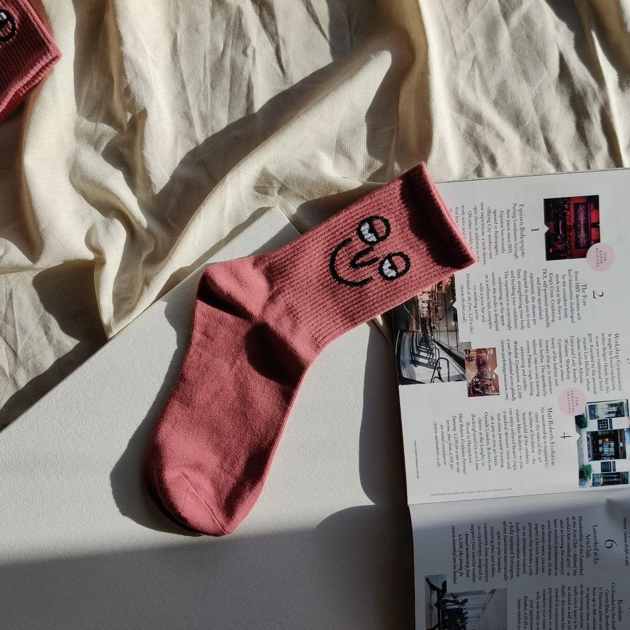 Smiley Personality Embossed Face Socks