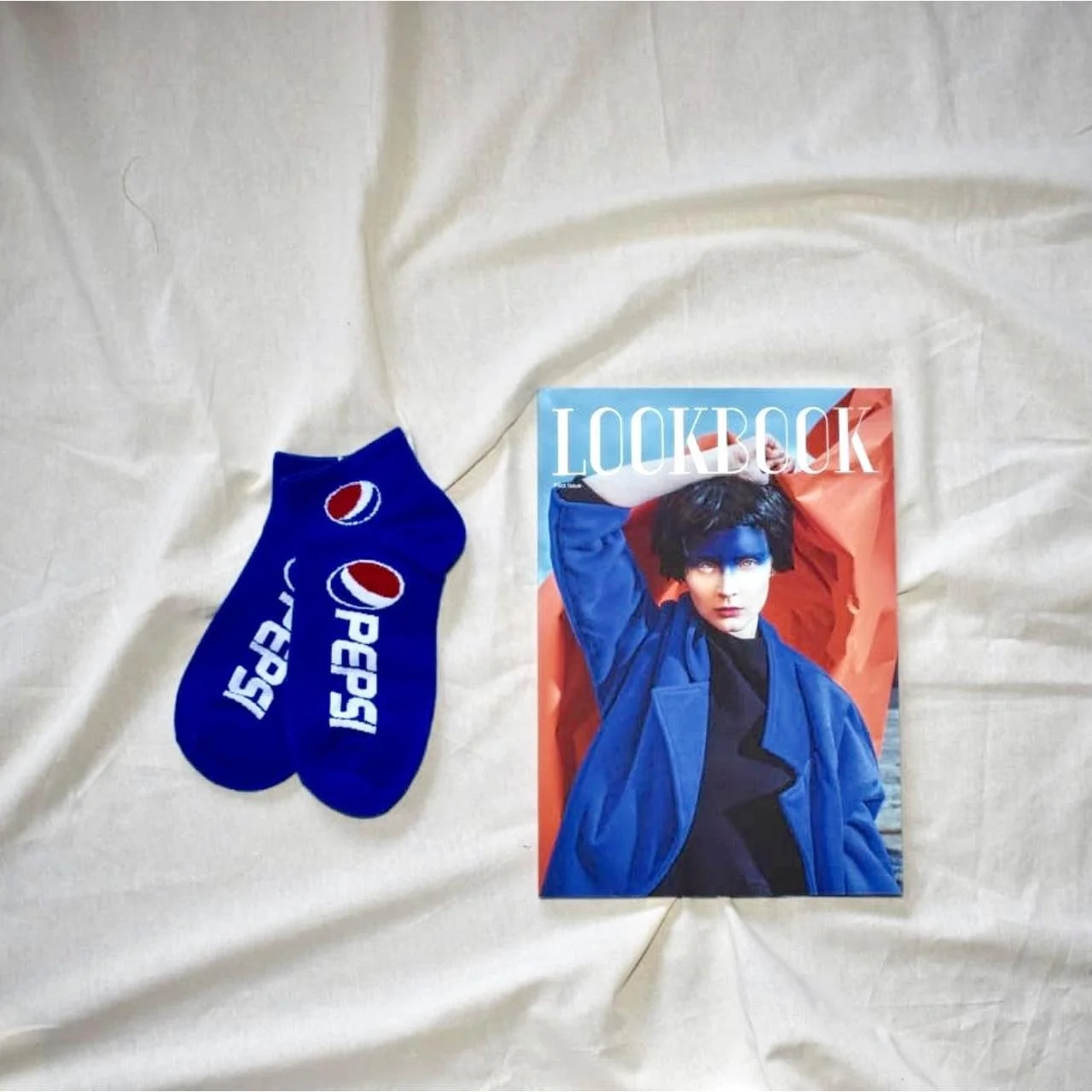 Pepsi Low-Cut Ankle Socks — Vibrant Blue, Logo Accent
