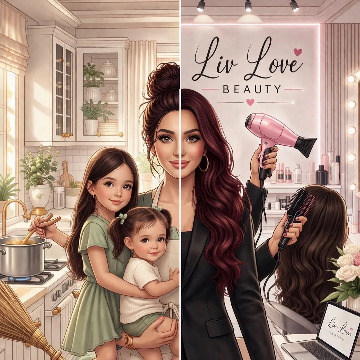 I wouldn&rsquo;t be me without both these worlds🥰
This is a great visual of what I feel on a day-to-day. 

It&rsquo;s not easy but it&rsquo;s so incredibly worth it🙌🏼✨ I will take the chaos of both these worlds than any other reality, to ensure I 