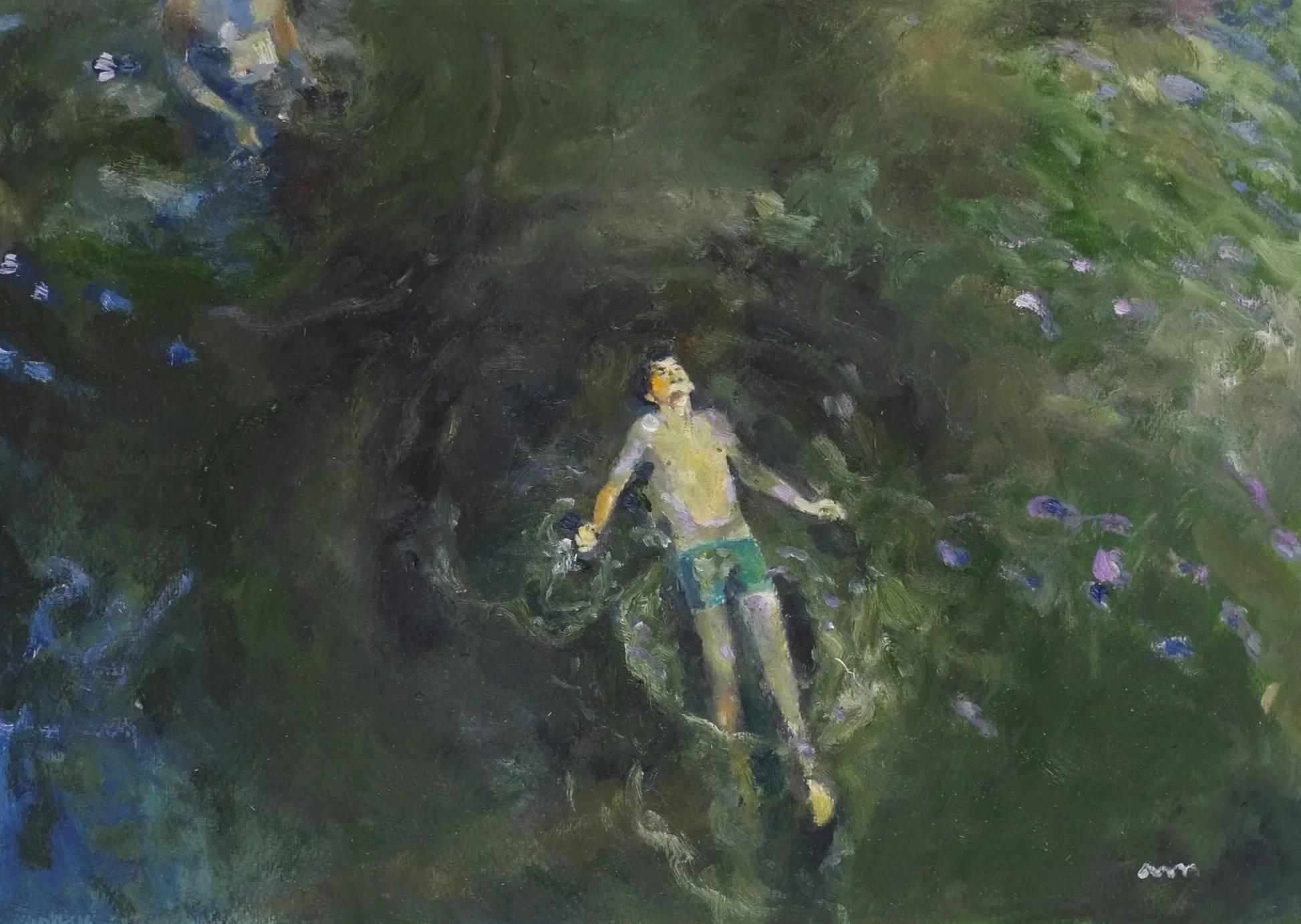Drifting, Oil on paper, 29x40cm, 2025