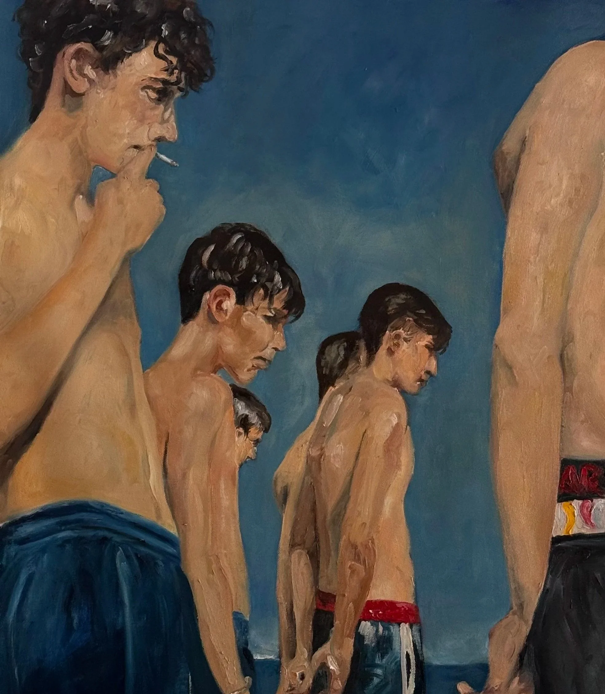 Boys, oil on canvas, 60x60cm, 2026