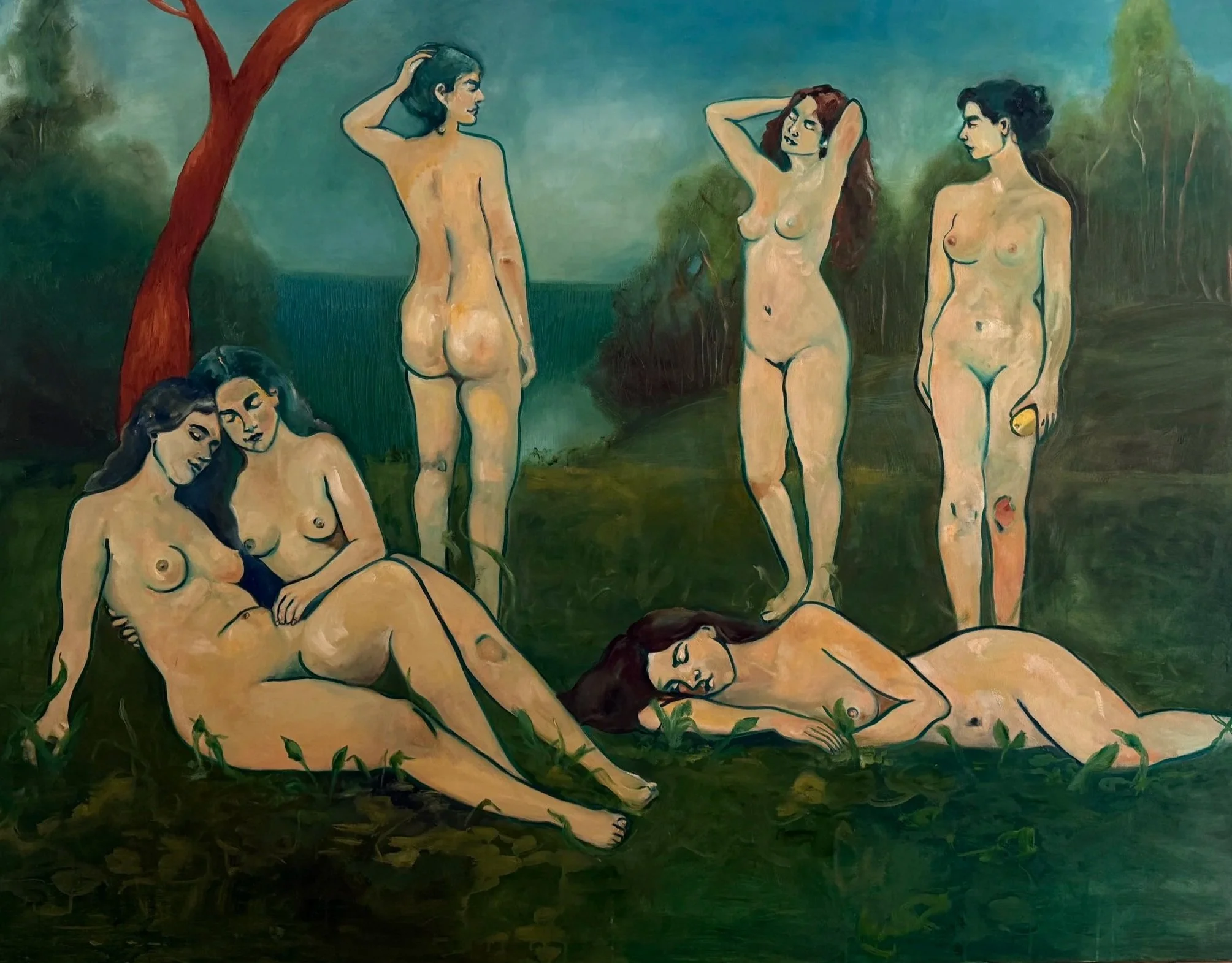 Eve and eves, oil on canvas, 140x160cm, 2026