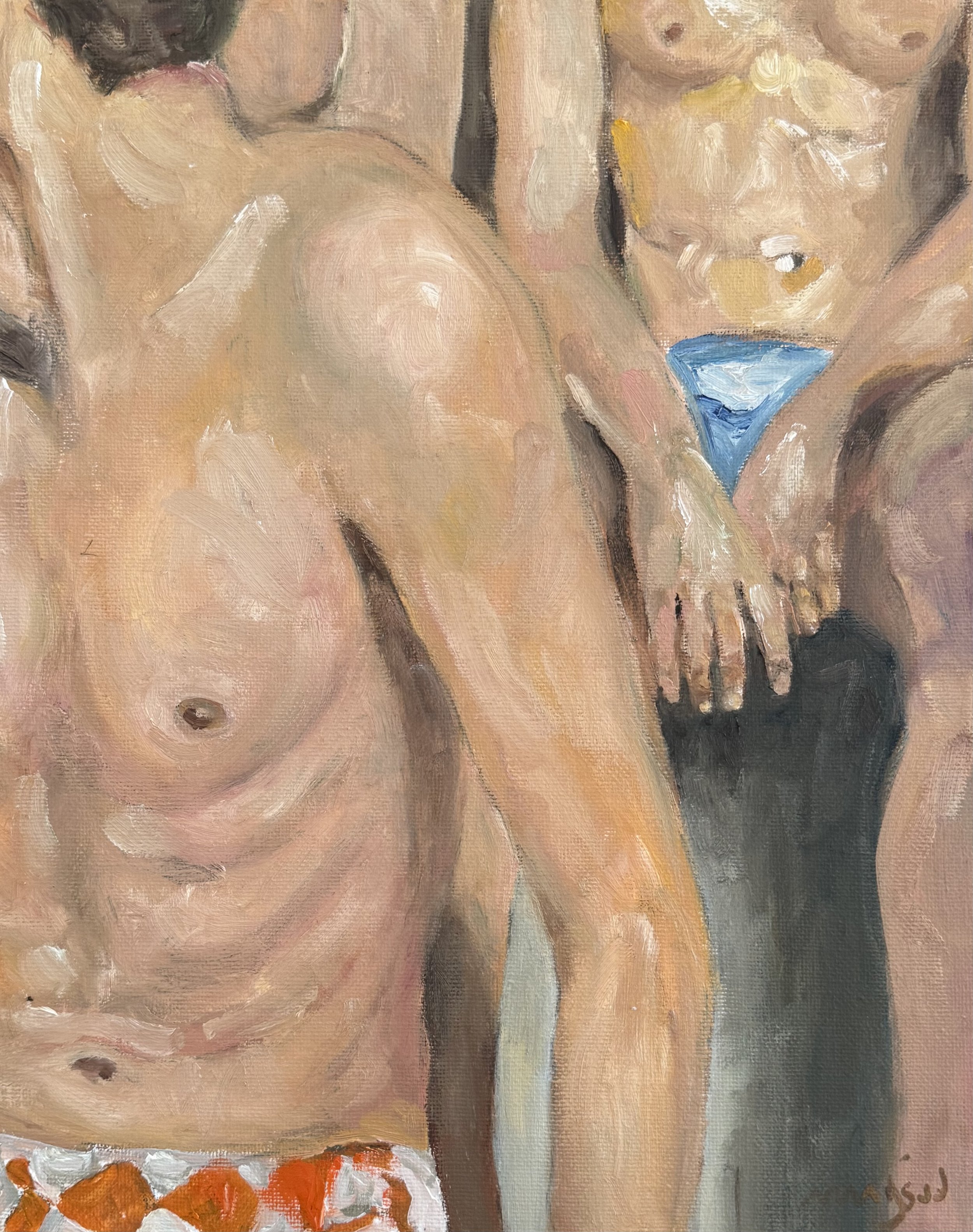 Speedos, oil on canvas, 35x20cm, 2026