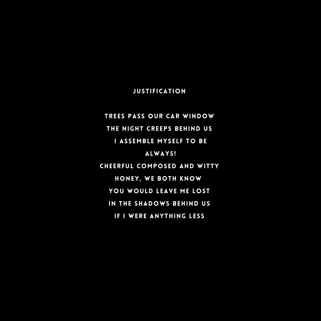 Poetry poem written in white text on a black background.