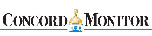 Logo of Concord Monitor featuring a blue and gold dome on a building with the text 'Concord Monitor'.