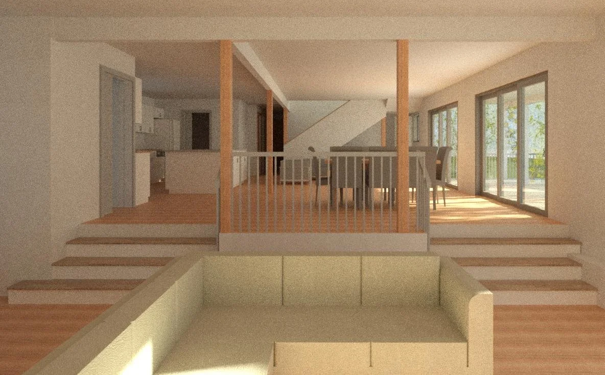 Looking towards  kitchen and dining area from family.jpg