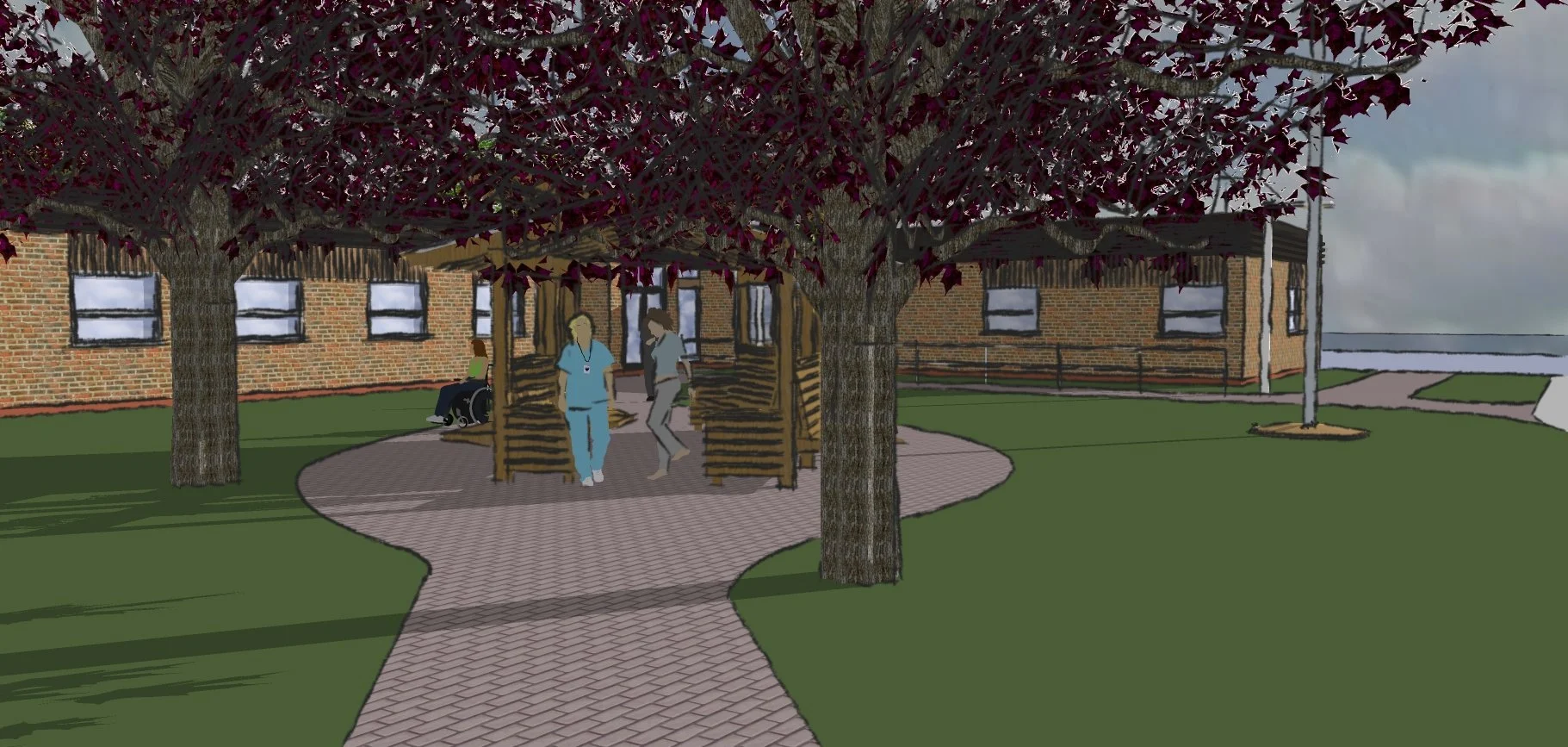 Looking Southeast toward main entrance.jpg