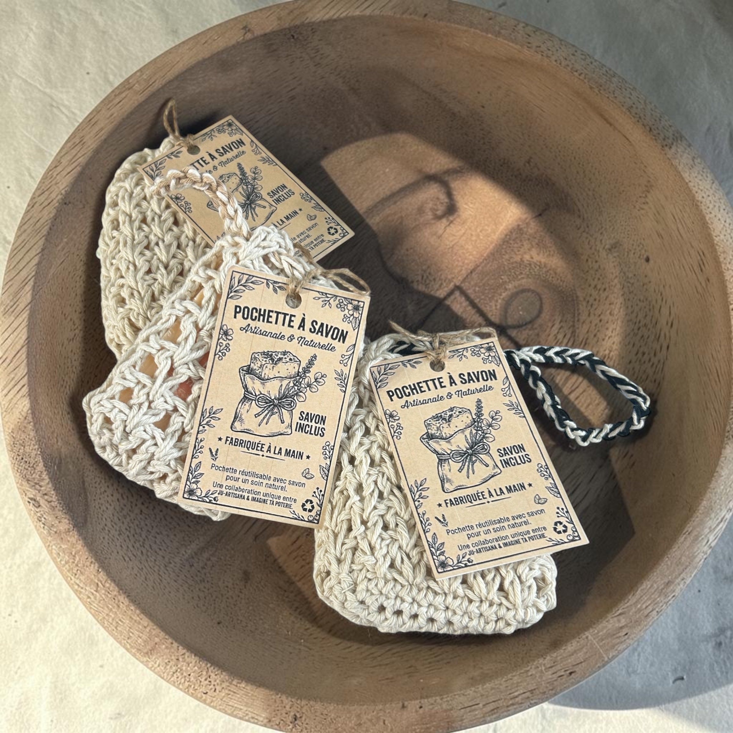 Pochette à savon ( savon inclus)