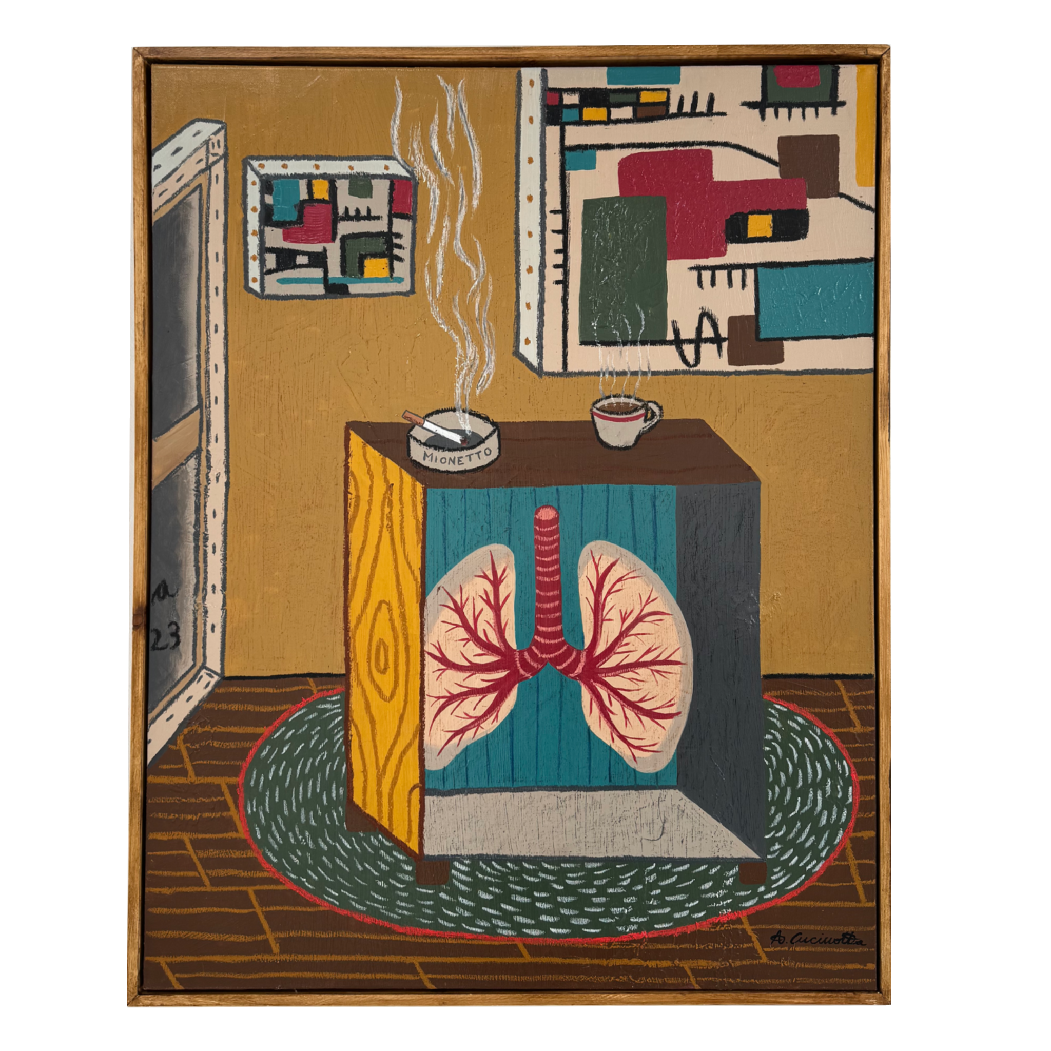 "Mimmi" - 100x80cm - acrylic and oil stick on canvas