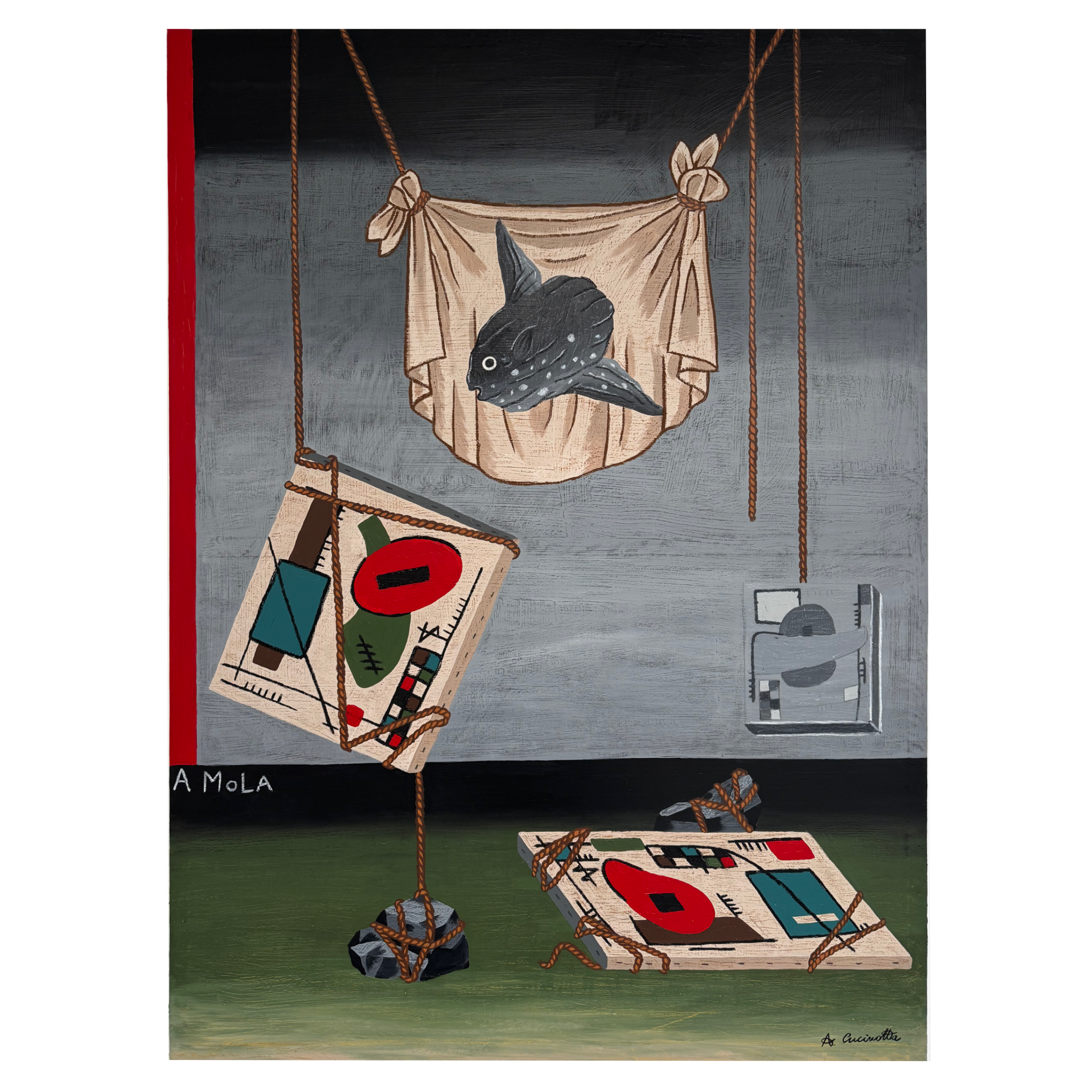 "a new beginning" - 205x150cm - acrylic and oil stick on canvas