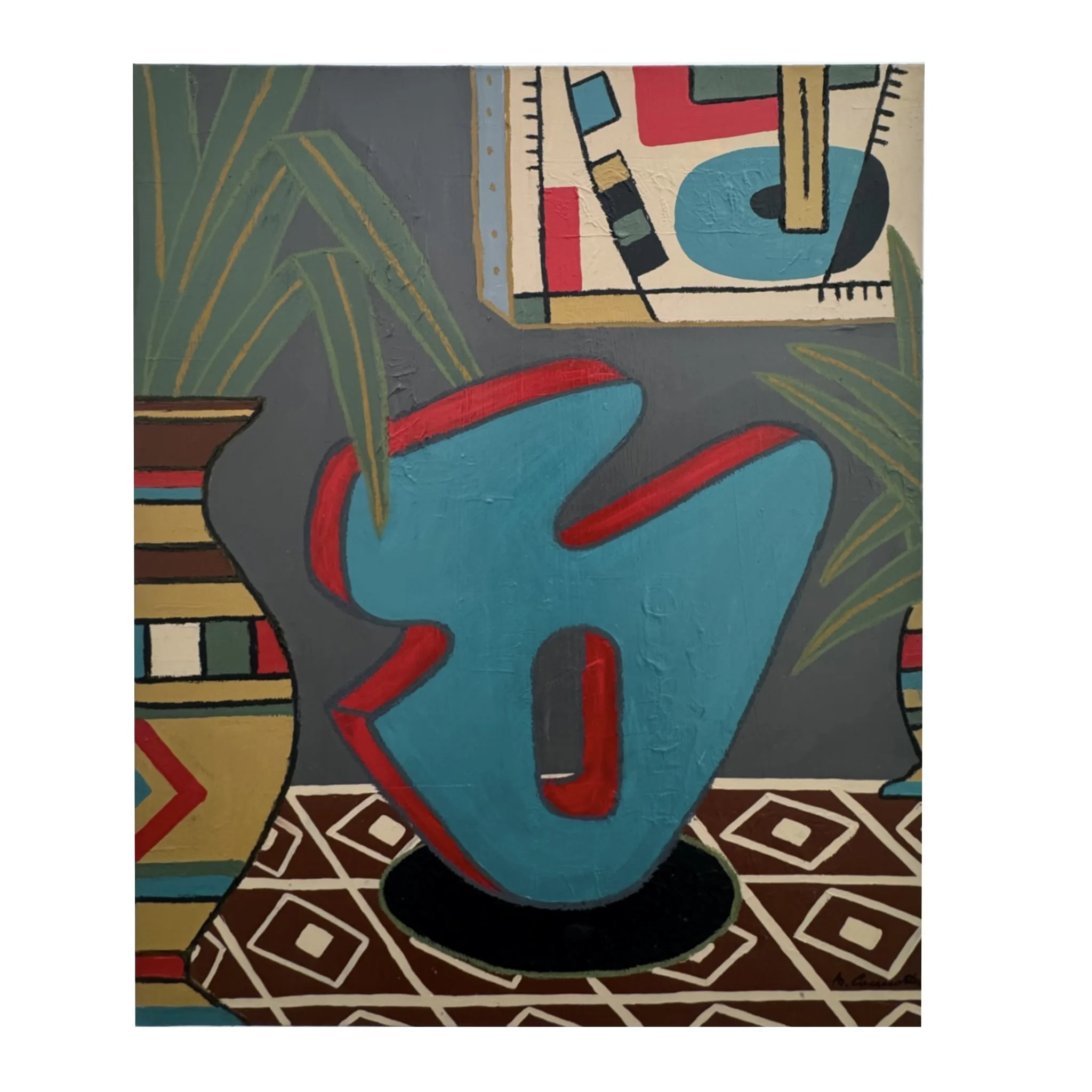 "covering the past for a better future" - 100x80cm - acrylic and oil stick on canvas